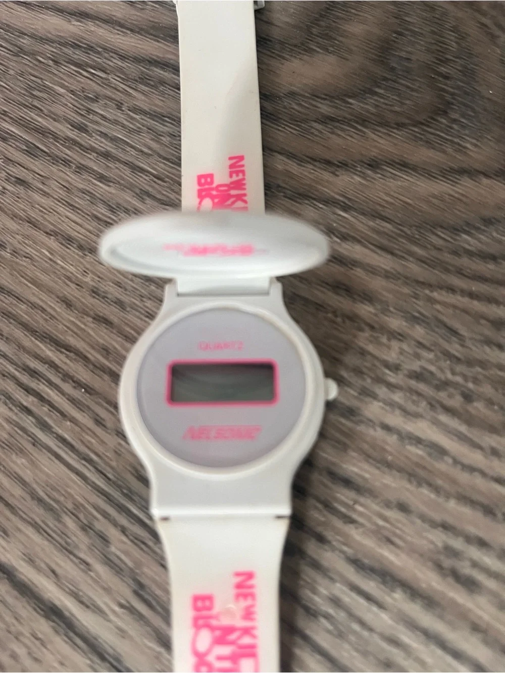 New Kids on the Block White Pink Logo Wristwatch
